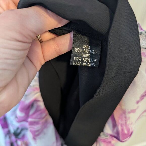 Adrianna Papell Pink and Black Floral Midi Dress - Picture 8 of 9